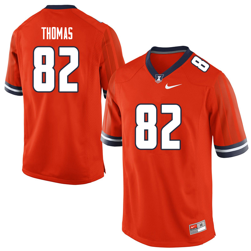 Men #82 Dylan Thomas Illinois Fighting Illini College Football Jerseys Sale-Orange